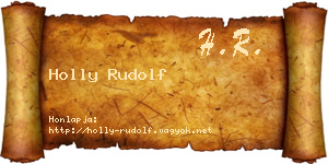 Holly Rudolf névjegykártya