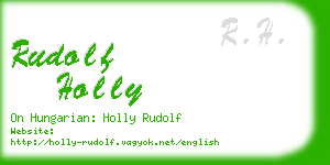 rudolf holly business card